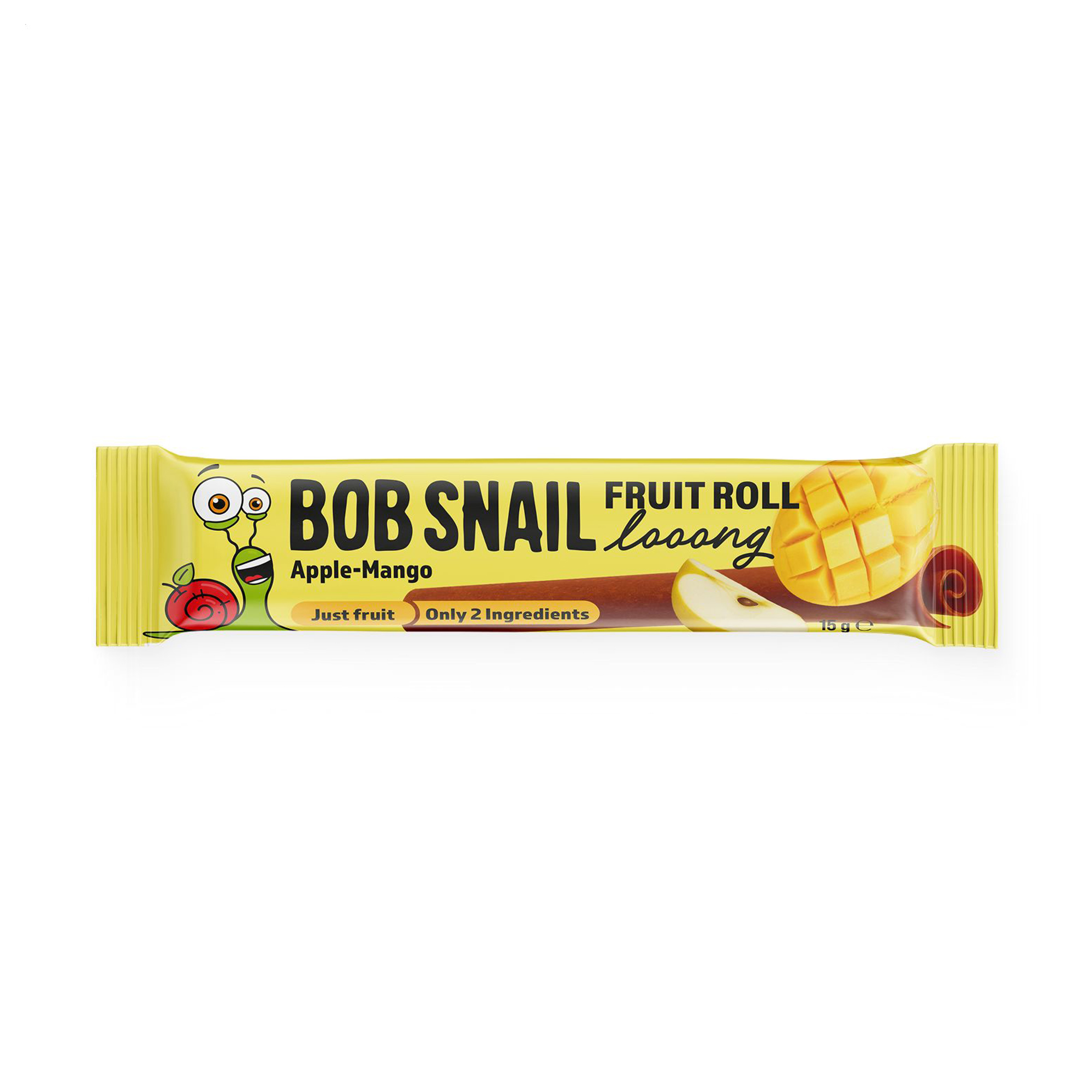 Натуральні цукерки Bob Snail Fruit Roll Looong Манго-яблуко, 15 г